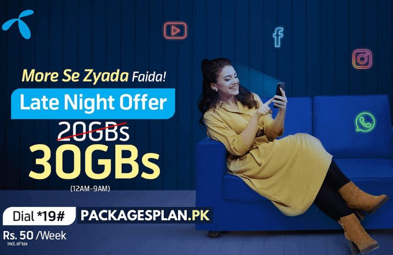 Telenor 4G Weekly Late Night Offer